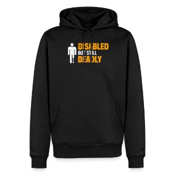 Amputiert Invalide Prothese Handicap Rollstuhl - Männer Premium Bio Hoodie - Schwarz - Vorne - Nico (187cm)