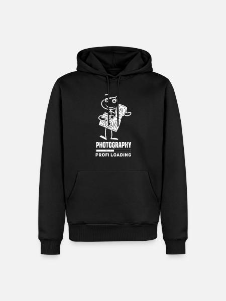 Fotografie Profi Loading Lustiger - Männer Premium Bio Hoodie - Schwarz