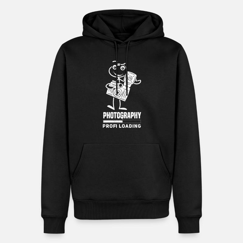 Fotografie Profi Loading Lustiger - Männer Premium Bio Hoodie - Schwarz