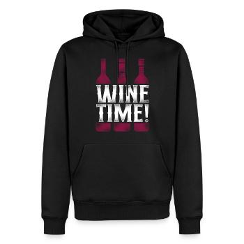 Sommelier Wine Drinking Tasting - Männer Premium Bio Hoodie - Schwarz - Vorne - Nico (187cm)