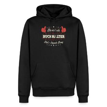 Dieser Coole Buchhalter Geschenk Kollegen Spruch - Männer Premium Bio Hoodie - Schwarz - Vorne - Nico (187cm)