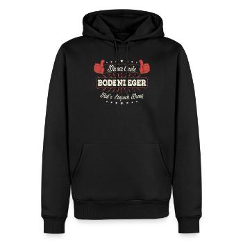 Dieser Coole Bodenleger Geschenk Kollegen Spruch - Männer Premium Bio Hoodie - Schwarz - Vorne - Nico (187cm)