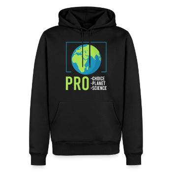 Changement climatique Pro Planet Pro Choice Journée de la Terre - Sweat à capuche Premium bio Homme - noir - Devant - Nico (187cm)
