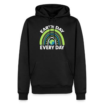 Climate Change Earth Day Every Day - Männer Premium Bio Hoodie - Schwarz - Vorne - Nico (187cm)