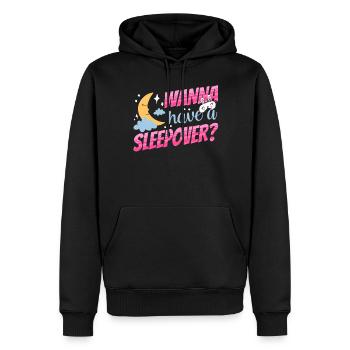 Envie d’une nuitée ? Nuit Party Sweet - Sweat à capuche Premium bio Homme - noir - Devant - Nico (187cm)