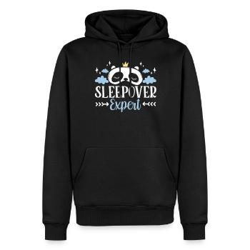 Expert for overnight stays sweet party overnight stay - Men’s Premium Organic Hoodie - black - Front - Nico (187cm)