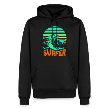 Surfer Surf planche à voile Surf - Sweat à capuche Premium bio Homme - noir - Devant - Nico (187cm)