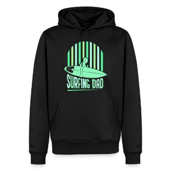 Surfender Vater Surfing Surfbrett Surfer Surfen - Männer Premium Bio Hoodie - Schwarz - Vorne - Nico (187cm)