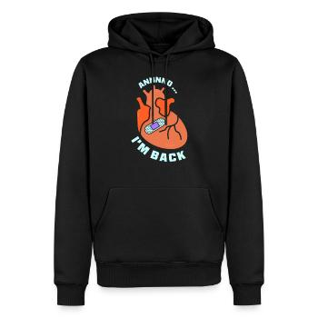 Und Ich Bin Wieder Da Herzinfarkt Herzanfall - Männer Premium Bio Hoodie - Schwarz - Vorne - Nico (187cm)