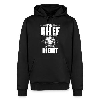 Je suis un chef Drôle d’humour culinaire pour un - Sweat à capuche Premium bio Homme - noir - Devant - Nico (187cm)