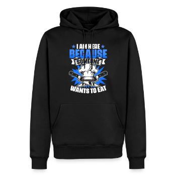 Je suis ici Fun Professional Cooking pour - Sweat à capuche Premium bio Homme - noir - Devant - Nico (187cm)