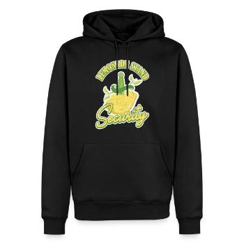 Stand de limonade Sécurité Limonadenstand - Sweat à capuche Premium bio Homme - noir - Devant - Nico (187cm)