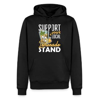 Support your Local Lemonade Stand Limonadenstand - Männer Premium Bio Hoodie - Schwarz - Vorne - Nico (187cm)