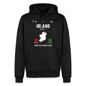 Irland Irische Insel Ireland Idee - Männer Premium Bio Hoodie - Schwarz - Vorne - Nico (187cm)
