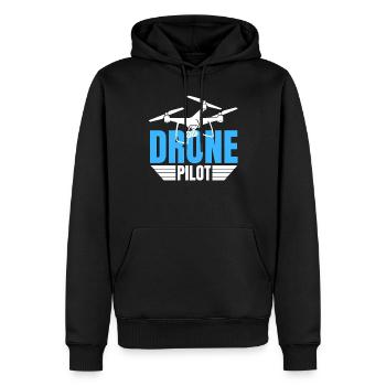 Drone Drone Pilot Drone Operator Quadcopter - Men’s Premium Organic Hoodie - black - Front - Nico (187cm)