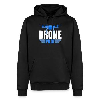 Drone Drone Pilote Drone Opérateur Quadcopter - Sweat à capuche Premium bio Homme - noir - Devant - Nico (187cm)
