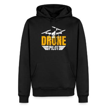 Drone Drone Pilot Drone Operator Quadcopter - Men’s Premium Organic Hoodie - black - Front - Nico (187cm)