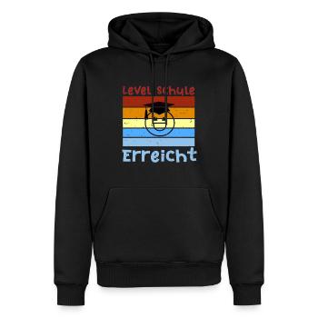 Endlich Schule Smile Schulbeginn T shirt - Männer Premium Bio Hoodie - Schwarz - Vorne - Nico (187cm)