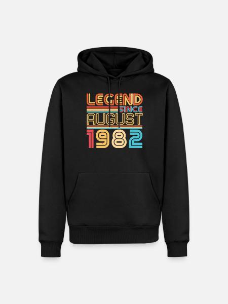 40e anniversaire août 1982 - Sweat à capuche Premium bio Homme - noir