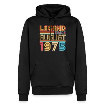 August 1975 Geschenkidee - Männer Premium Bio Hoodie - Schwarz - Vorne - Nico (187cm)