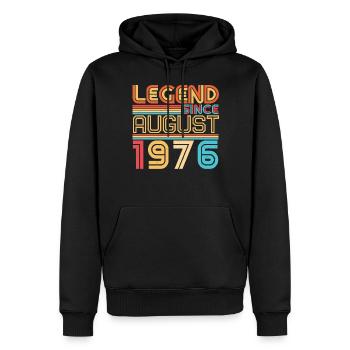 August 1976 Geschenkidee - Männer Premium Bio Hoodie - Schwarz - Vorne - Nico (187cm)