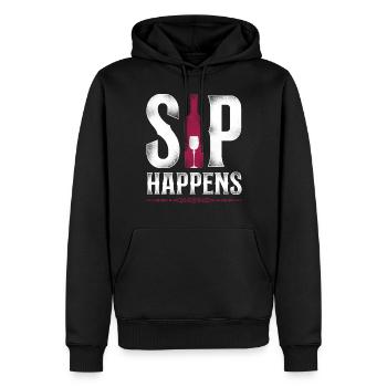 Sommelier Wine Drinking Tasting - Männer Premium Bio Hoodie - Schwarz - Vorne - Nico (187cm)