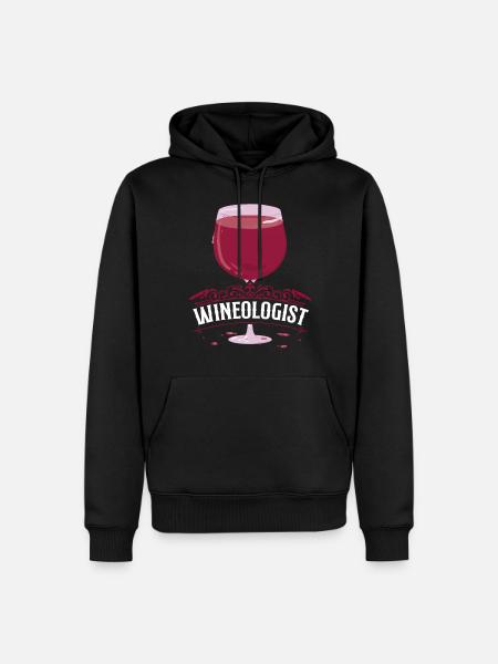 Sommelier Wine Drinking Tasting - Men’s Premium Organic Hoodie - black