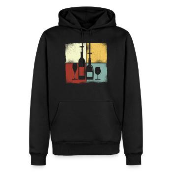 Sommelier Wine Drinking Tasting - Männer Premium Bio Hoodie - Schwarz - Vorne - Nico (187cm)