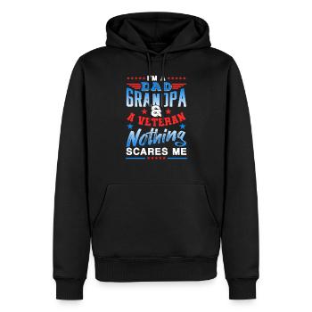 Papa Opa Veteran Nichts Macht Mir Angst Vater - Männer Premium Bio Hoodie - Schwarz - Vorne - Nico (187cm)