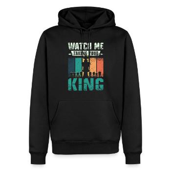Taking your king chess - Männer Premium Bio Hoodie - Schwarz - Vorne - Nico (187cm)