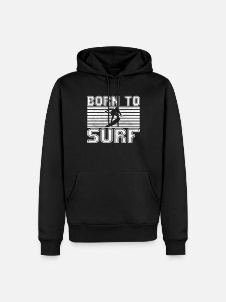 Surf - Sweat à capuche Premium bio Homme - noir