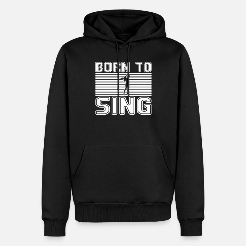 Singen - Männer Premium Bio Hoodie - Schwarz