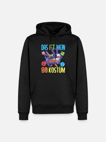 80er Jahre Outfit Party Kostüm Mottoparty 1980er - Männer Premium Bio Hoodie - Schwarz