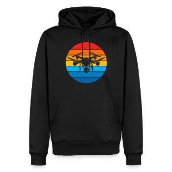 Drone Drone Pilot Drone Operator Quadcopter - Men’s Premium Organic Hoodie - black - Front - Nico (187cm)