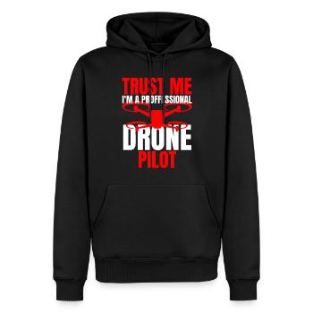 Drone Drone Pilote Drone Opérateur Quadcopter - Sweat à capuche Premium bio Homme - noir - Devant - Nico (187cm)