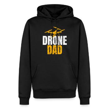 Drone Dad Drone Pilote Opérateur de Drone - Sweat à capuche Premium bio Homme - noir - Devant - Nico (187cm)