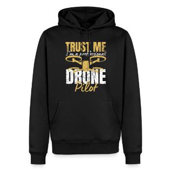 Drone Drone Pilote Drone Opérateur Quadcopter - Sweat à capuche Premium bio Homme - noir - Devant - Nico (187cm)