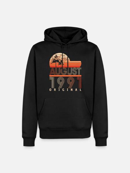 August 1991 Gift idea - Men’s Premium Organic Hoodie - black