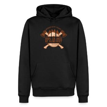100 pour cent de chances d’avoir des menuisiers de sciure de bois - Sweat à capuche Premium bio Homme - noir - Devant - Nico (187cm)