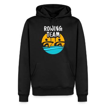 Rudermannschaft Ruderer Rudern Ruderboot Ruder - Männer Premium Bio Hoodie - Schwarz - Vorne - Nico (187cm)
