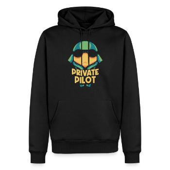 Privatpilot Jet Leichtflugzeug Kleinflugzeug - Männer Premium Bio Hoodie - Schwarz - Vorne - Nico (187cm)