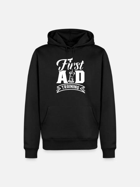 Training in First Aid Course First Aid - Men’s Premium Organic Hoodie - black