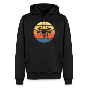 Drone Drone Pilot Drone Operator Quadcopter - Men’s Premium Organic Hoodie - black - Front - Nico (187cm)