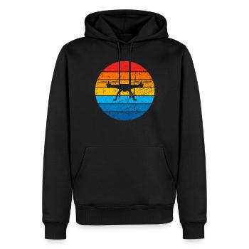 Drone Drone Pilot Drone Operator Quadcopter - Men’s Premium Organic Hoodie - black - Front - Nico (187cm)