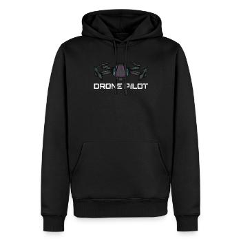 Drone Drone Pilot Drone Operator Quadcopter - Men’s Premium Organic Hoodie - black - Front - Nico (187cm)