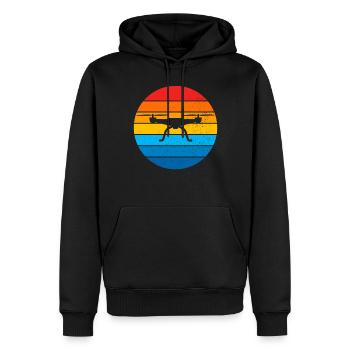 Drone Drone Pilot Drone Operator Quadcopter - Men’s Premium Organic Hoodie - black - Front - Nico (187cm)