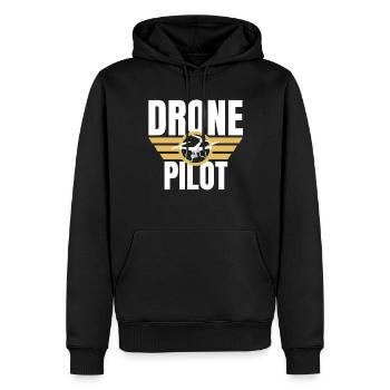 Drone Drone Pilot Drone Operator Quadcopter - Men’s Premium Organic Hoodie - black - Front - Nico (187cm)