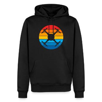Drone Drone Pilot Drone Operator Quadcopter - Men’s Premium Organic Hoodie - black - Front - Nico (187cm)