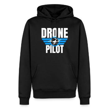 Drone Drone Pilot Drone Operator Quadcopter - Men’s Premium Organic Hoodie - black - Front - Nico (187cm)