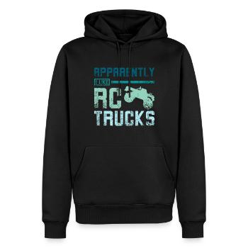 Apparently I lkie Rc trucks - Männer Premium Bio Hoodie - Schwarz - Vorne - Nico (187cm)